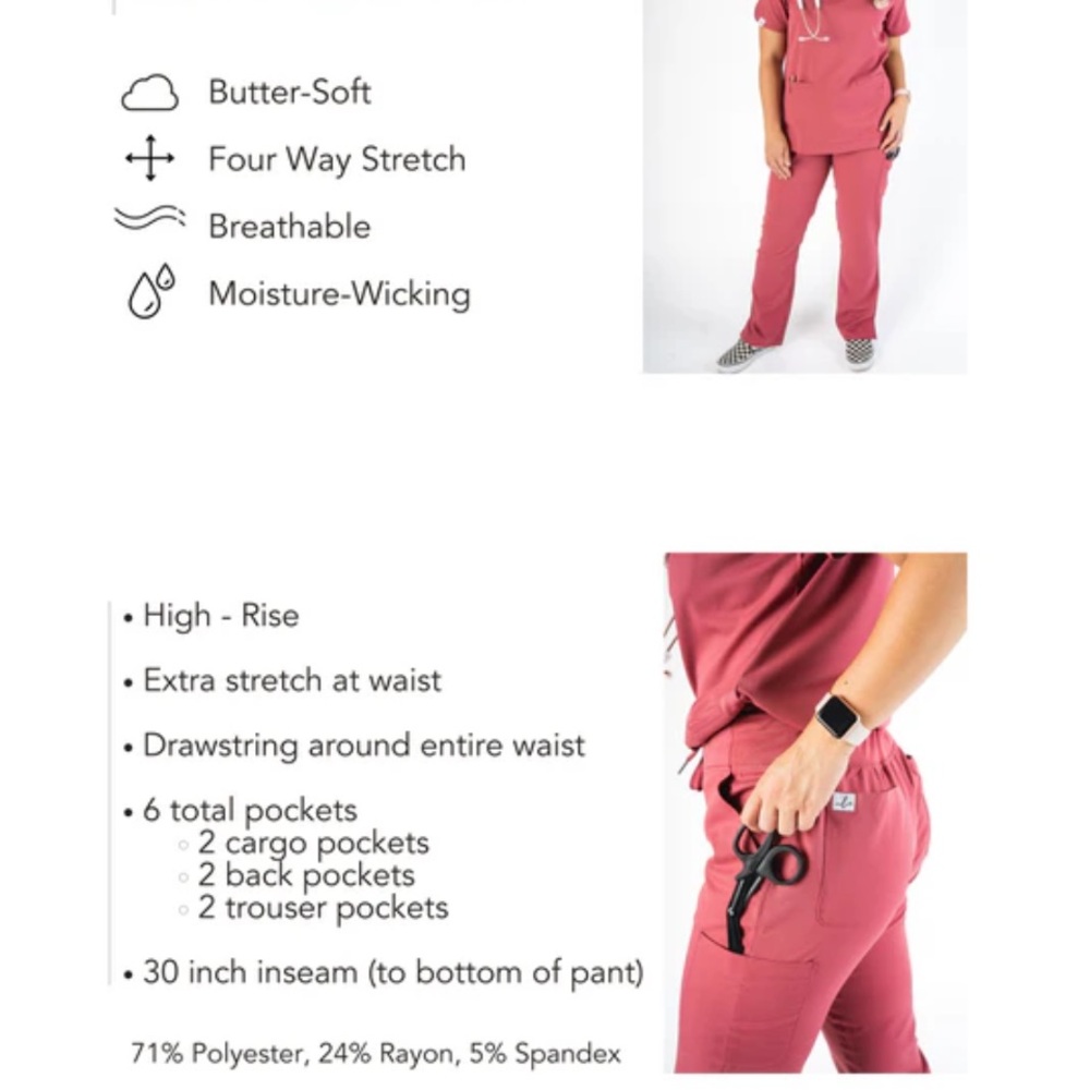 Lubdub black scrub pants